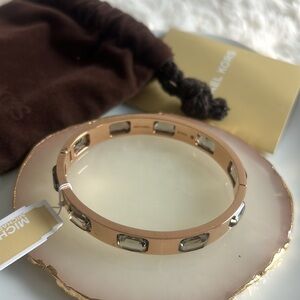 Michael Kors Rose Gold-Tone/Crystal Bangle